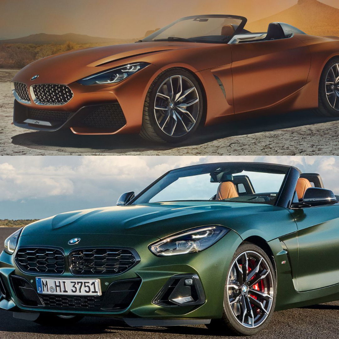 BMW Z4 concept and production comparison
